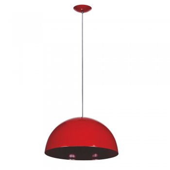 Pendente Meia Lua 20x41cm Vermelho