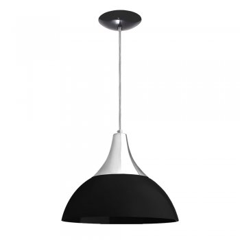 Pendente Meia Lua 30x41cm Preto Cone Polido