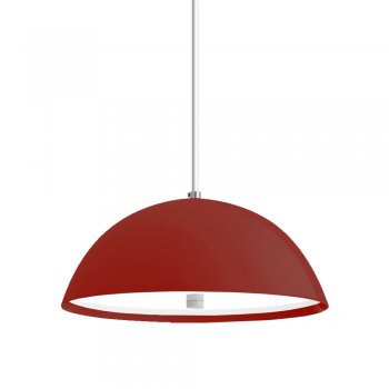 Pendente Meia Lua 20x41cm Vermelho Dif. Acrilico