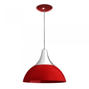 Pendente Meia Lua Med. 22x28cm Cone Polido Vermelho