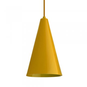 Pendente Cone  25x15cm  Amarelo